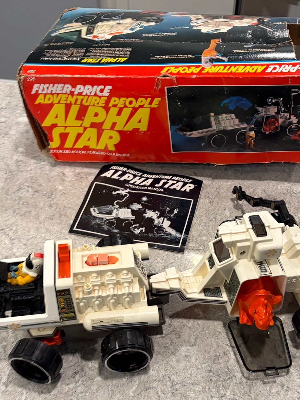 Vintage Fisher-Price Alpha Star Space Rover Playset Complete
